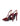 Womens stiletto high heel slingback with pointed toe in wine patent