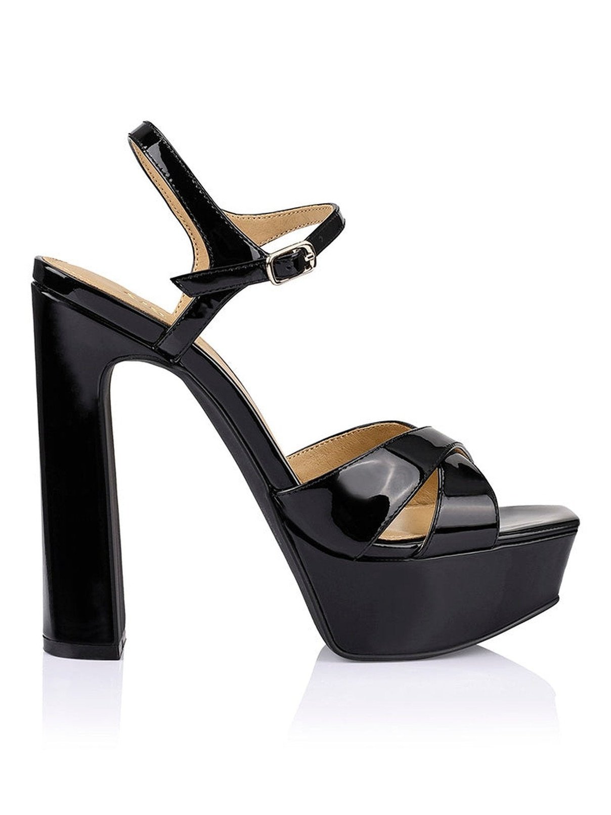 Jamie Platform Sandals - Black Patent – Siren Shoes