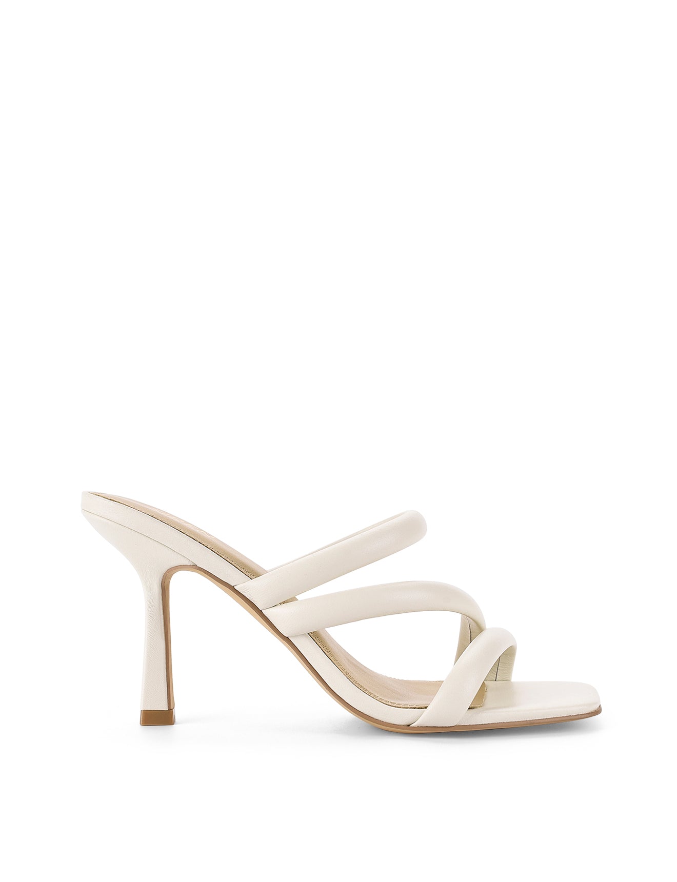 Spence Heeled Sandals - Chalk Leather
