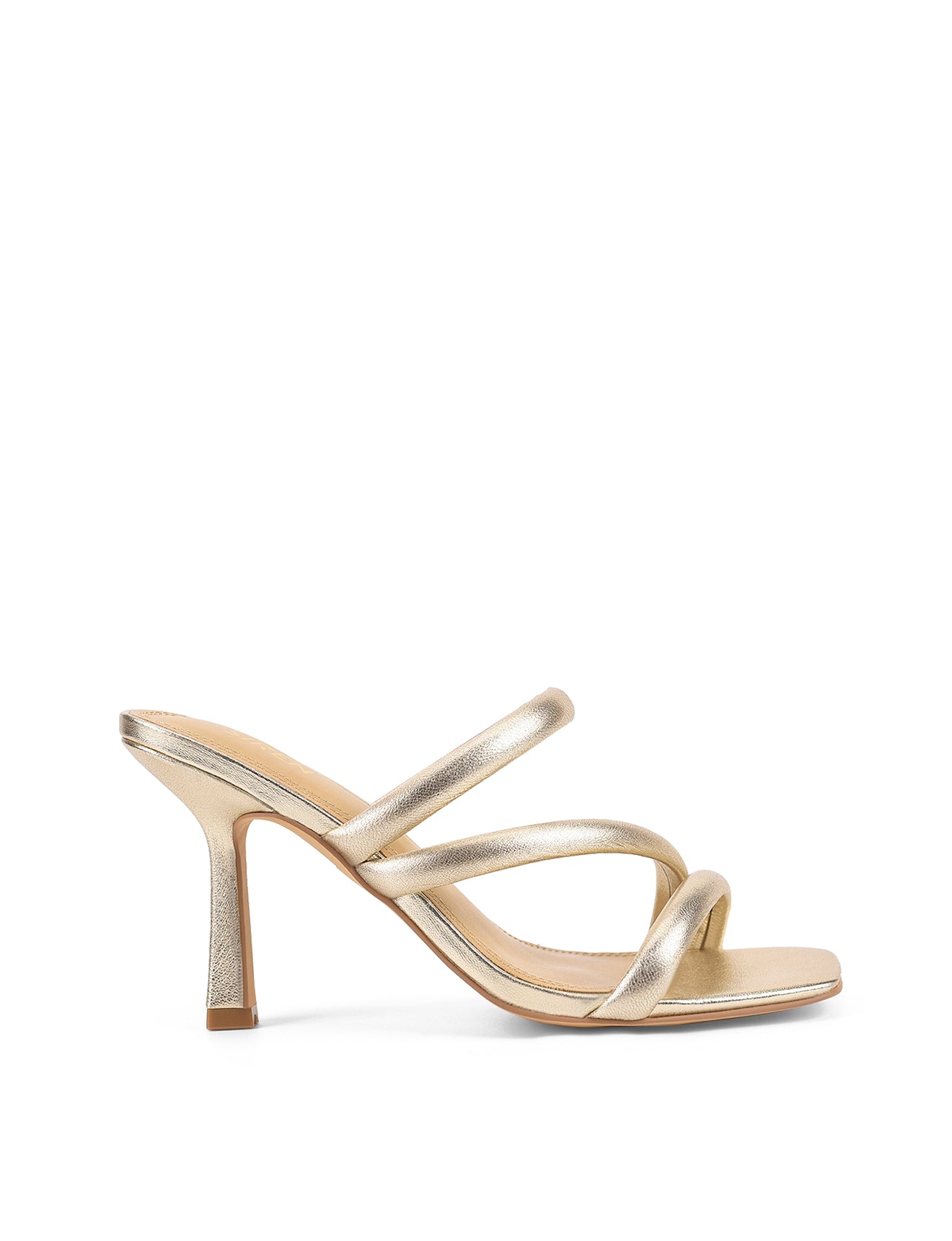 Spence Heeled Sandals - Gold Metallic Leather