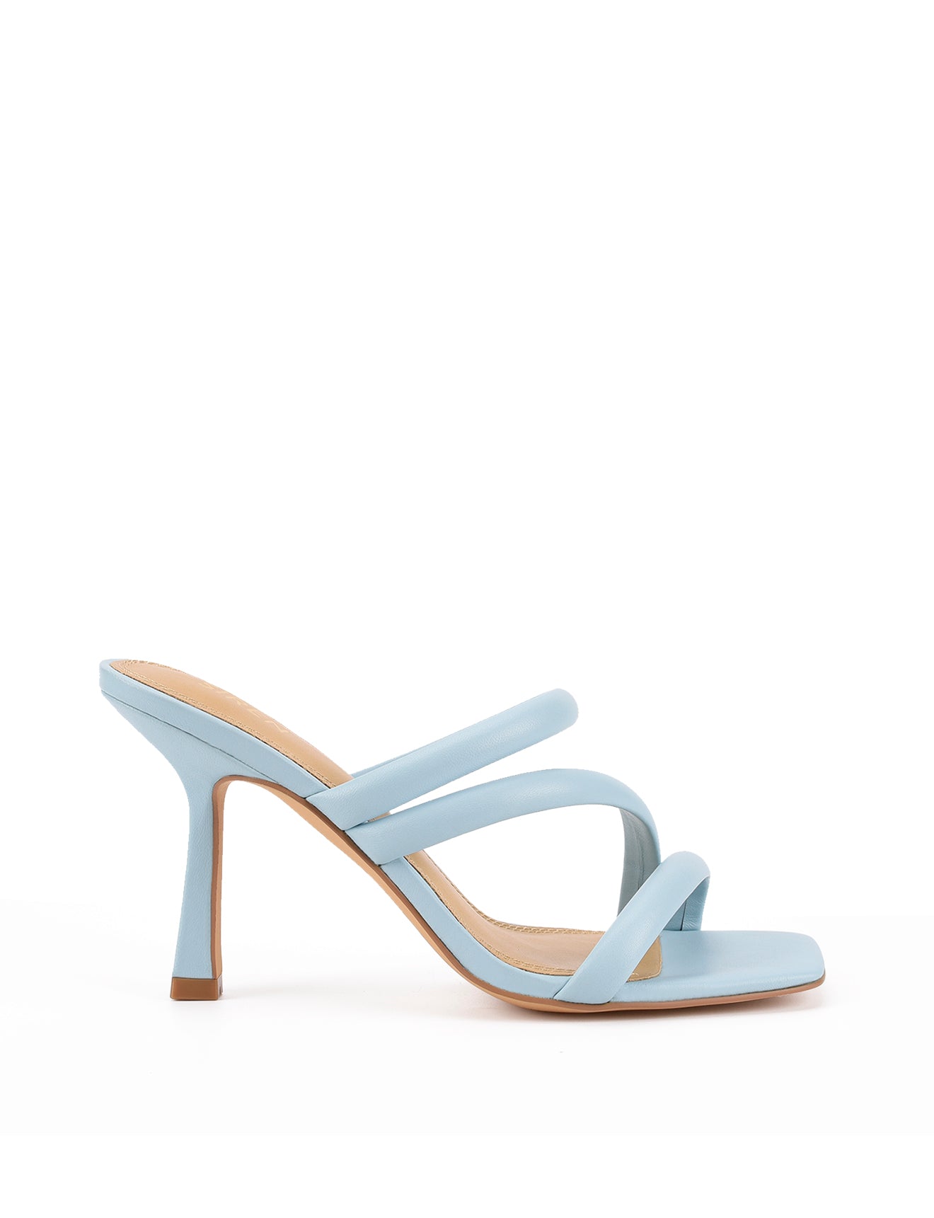 Spence Heeled Sandals - Pale Blue Leather