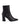 Women's black fashion high heel leather ankle boots