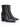 Women's black fashion high heel leather ankle boots