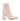 Women's fashion high heel ankle boots in bone leather