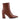 Women's rust leather high heeled ankle fashion boot