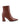 Women's rust leather high heeled ankle fashion boot