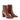 Women's rust leather high heeled ankle fashion boot