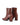 Women's rust leather high heeled ankle fashion boot