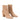 Women's fashion high heel ankle boots in walnut suede