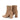 Women's fashion high heel ankle boots in walnut suede