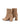 Women's fashion high heel ankle boots in walnut suede