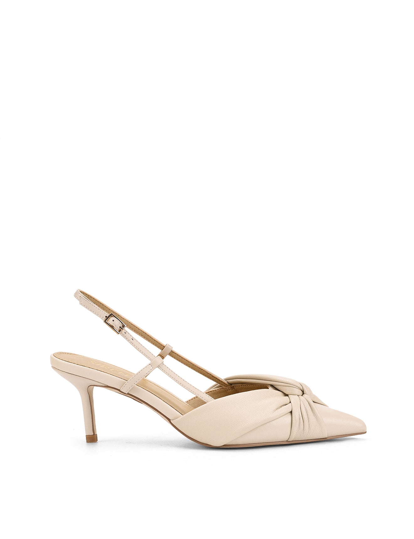 Yonder Slingback Kitten Heels - Bone Leather